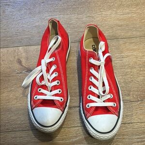 Converse Red Canvas Sneakers